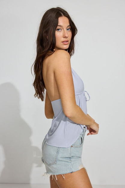 Plunge Flyaway Halter Top