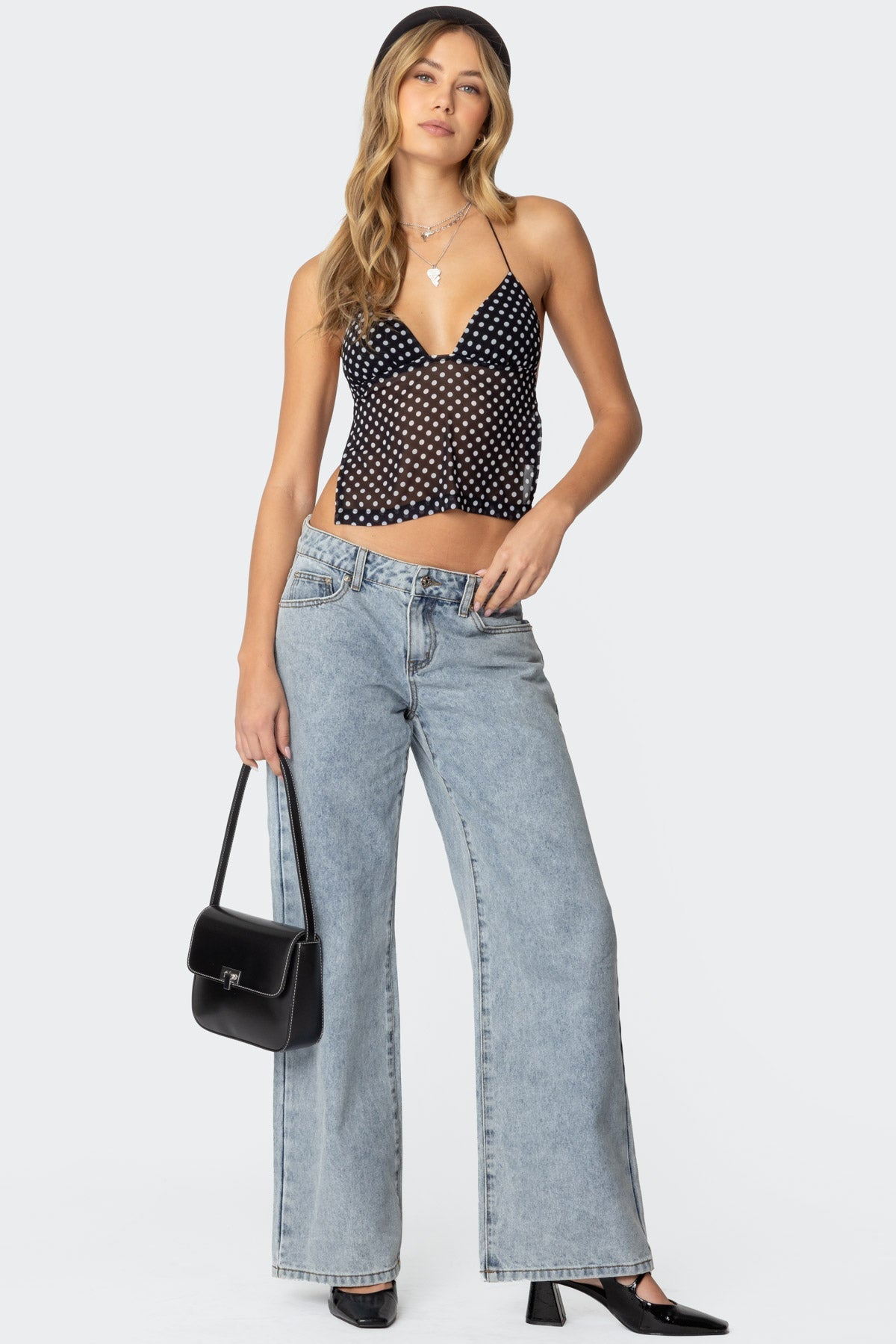 Côte Polka Chiffon Top