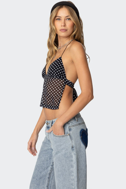 Côte Polka Chiffon Top