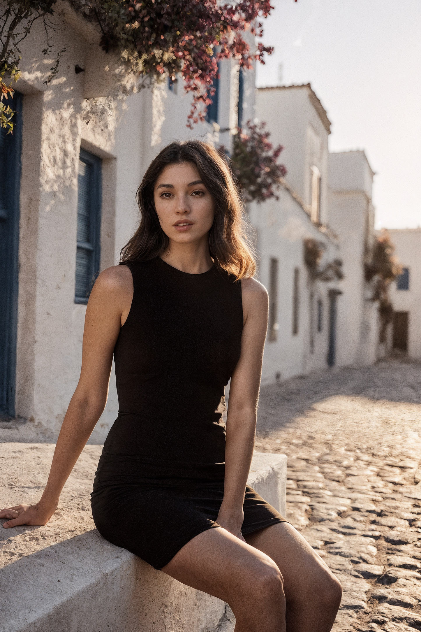 Santorini Noir Romper